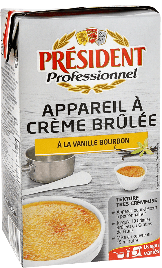 Appareil à Crème Brûlée Vanille Bourbon 1L Président Professionnel
