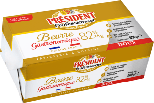 Beurre doux plaquette 500g Président Professionnel